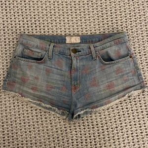 Current/Elliott Jean Shorts with Vintage strawberry print Size 28
